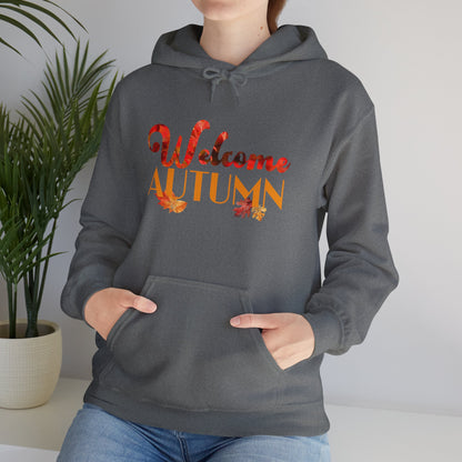 Welcome Autumn Leaves - Unisex Heavy Blend™ Hooded Sweatshirt