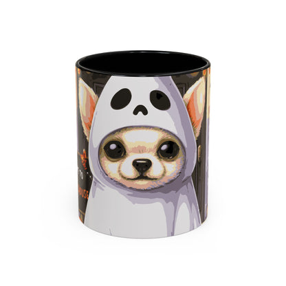 Halloween Accent Coffee Mug (11 oz) Chihuahua Ghost Puppy