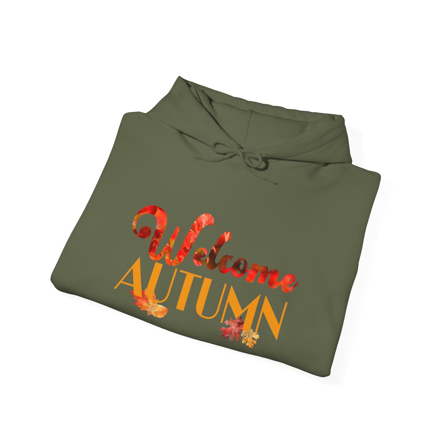 Welcome Autumn Leaves Hoodie - Unisex Heavy Blend™ Hooded Sweatshirt