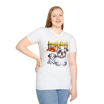 Unisex Softstyle T-Shirt - Bull Dog and Dalmatian Puppies