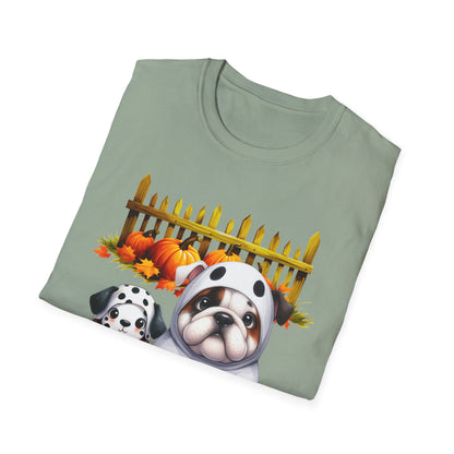 Unisex Softstyle T-Shirt - Bull Dog and Dalmatian Puppies