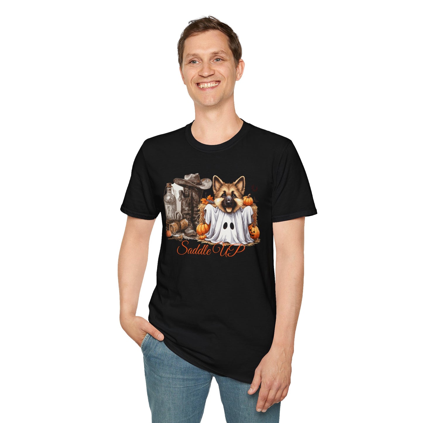 Germany Shepherd Puppy Halloween Softstyle T-Shirt