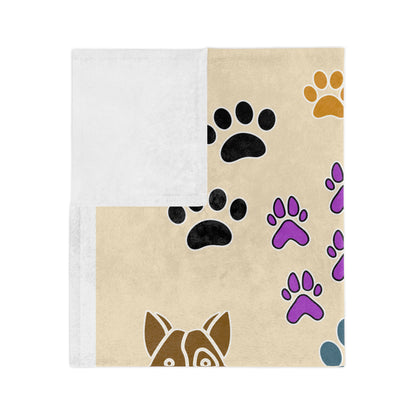 American Bulldog Velveteen Microfiber Blanket