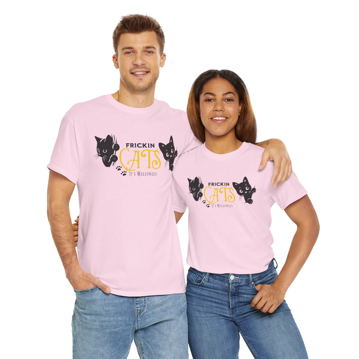 Unisex Heavy Cotton Tee - Frickin Cats