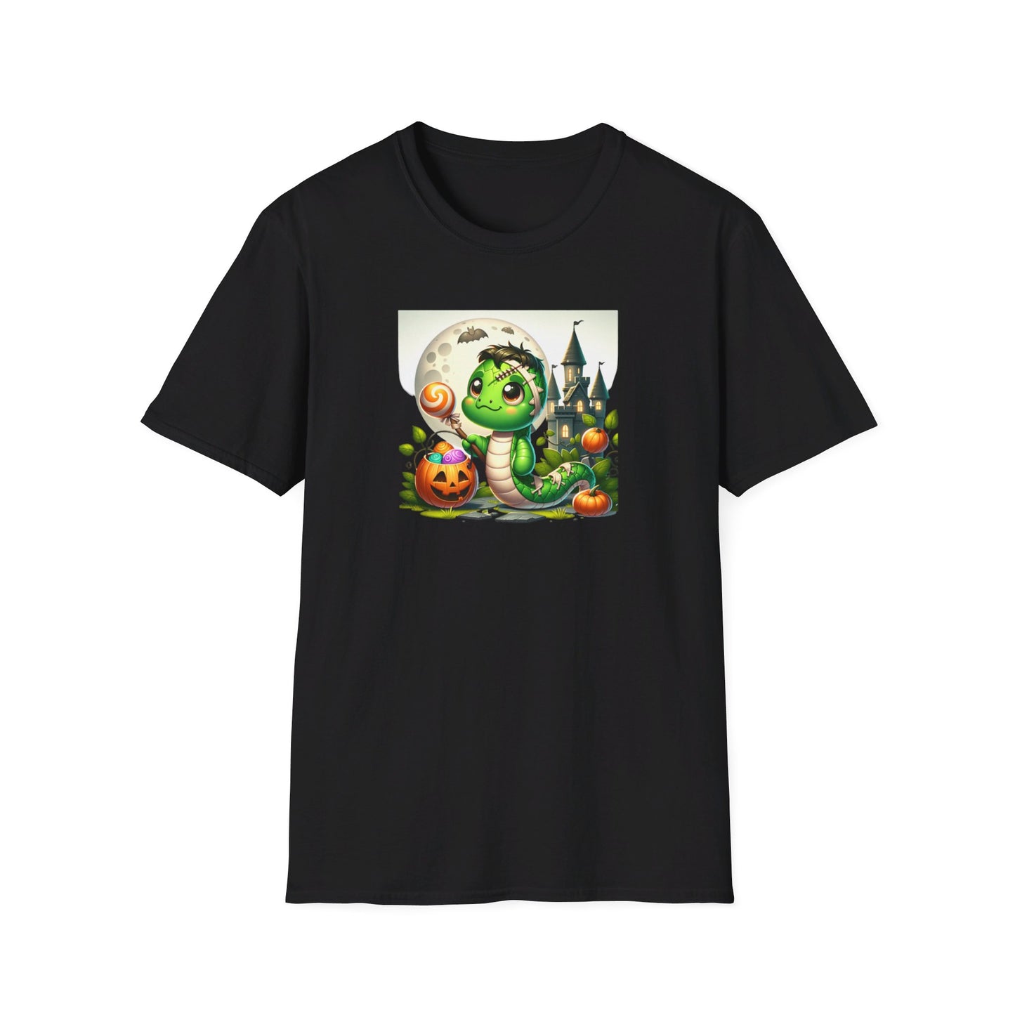 Halloween Snake T-Shirt - This cute baby Frankenstein snake is sure to instill cuteness overload instead of fear and terror.