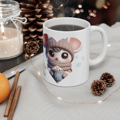 Warm Wishes Mouse Ceramic Mug, (11oz, 15oz)