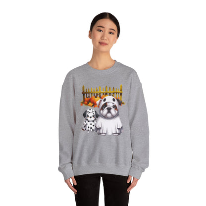 Unisex Heavy Blend™ Crewneck Sweatshirt - Bull Dog and Dalmatian Puppies