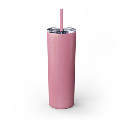 "Heather" Floral Skinny Tumbler with Straw, 20oz