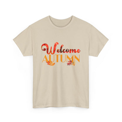 Welcome Autumn Leaves - Unisex Heavy Cotton Tee