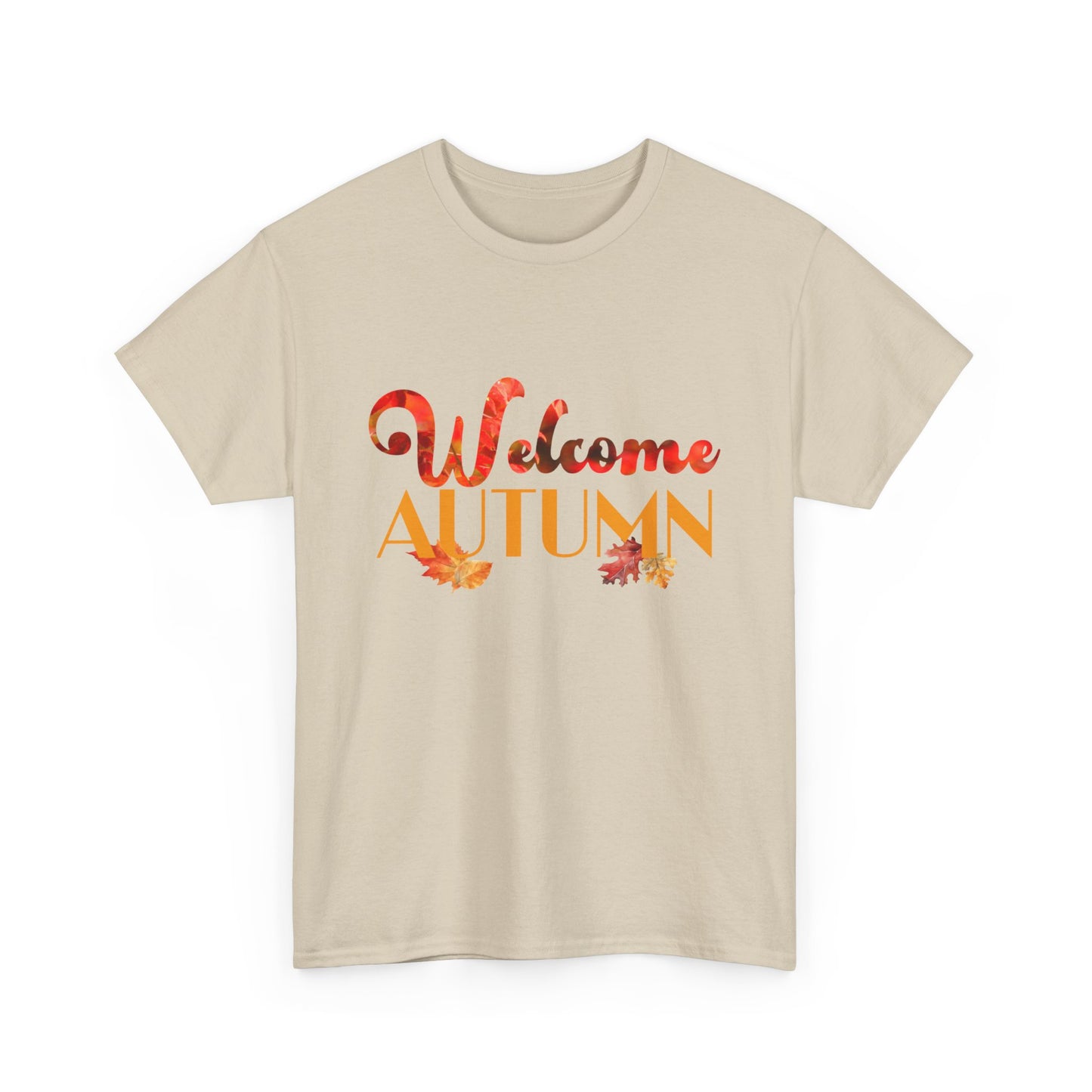 Welcome Autumn Leaves - Unisex Heavy Cotton Tee