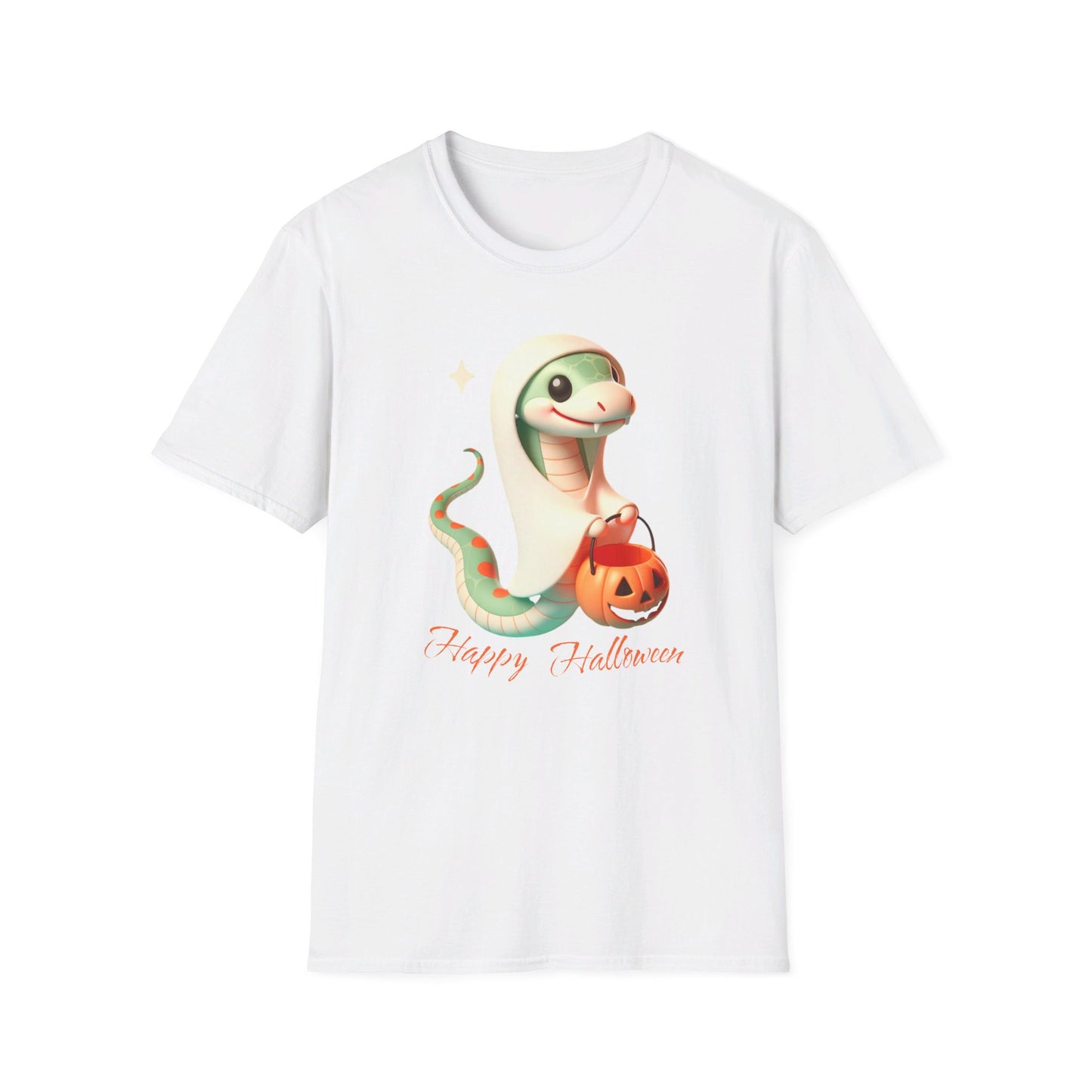 Halloween Snake T-Shirt - Adorable baby snake dressed in sheet is ready for some ghostly Trick or Treats.