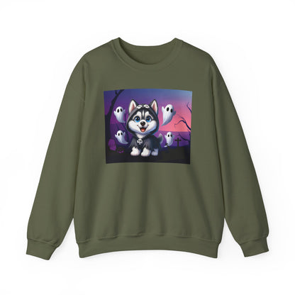 Unisex Heavy Blend™ Crewneck Sweatshirt Husky Ghost Punisher