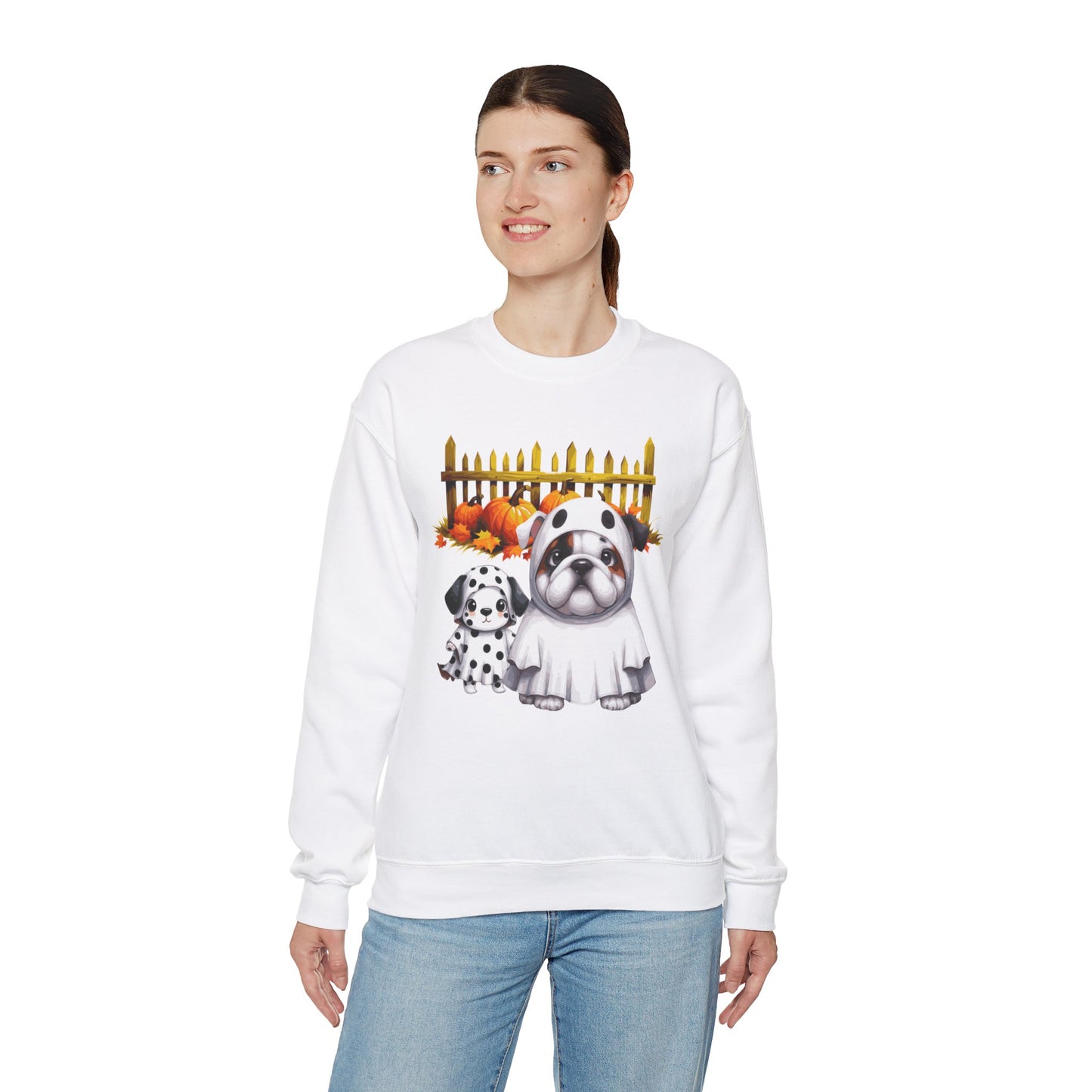 Unisex Heavy Blend™ Crewneck Sweatshirt - Bull Dog and Dalmatian Puppies