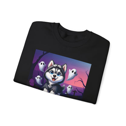 Unisex Heavy Blend™ Crewneck Sweatshirt Husky Ghost Punisher