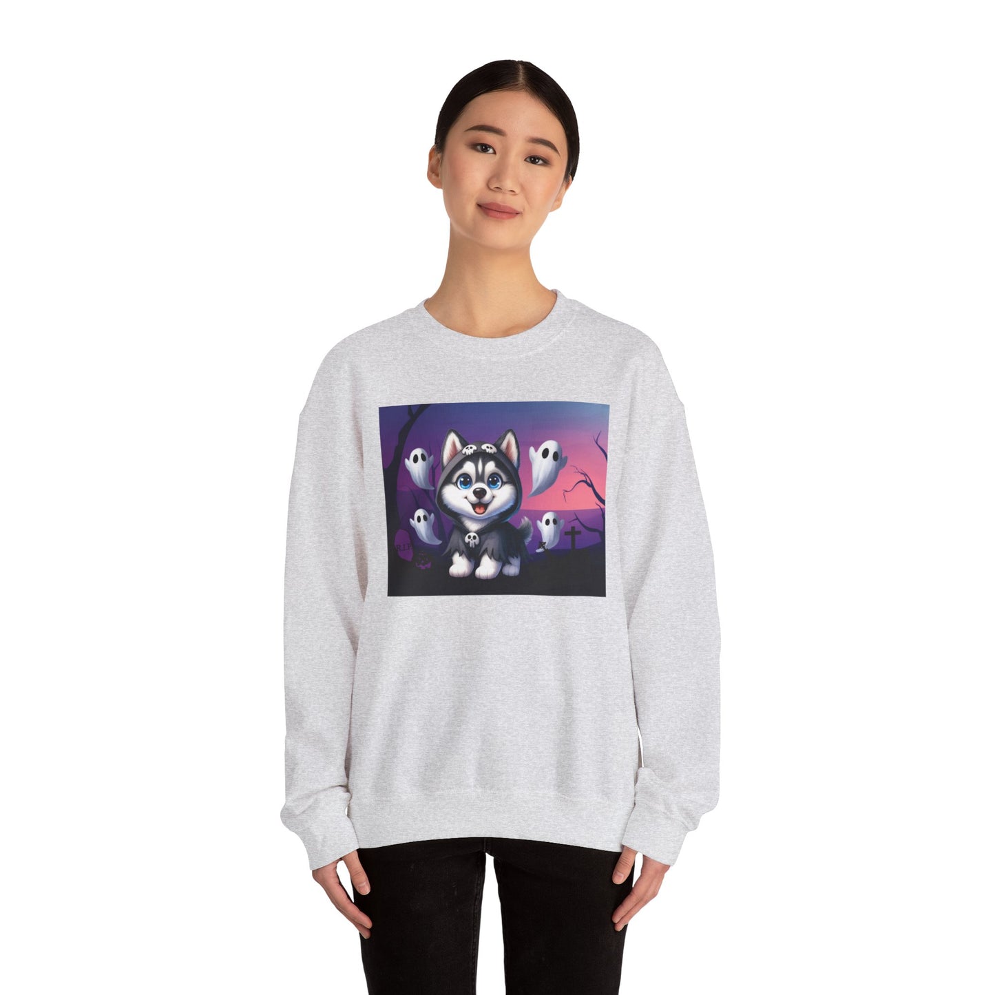 Unisex Heavy Blend™ Crewneck Sweatshirt Husky Ghost Punisher