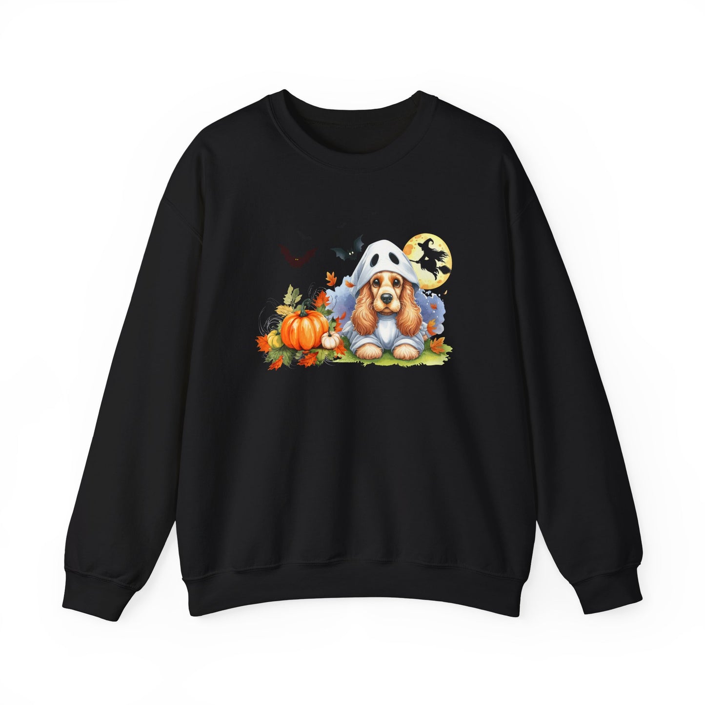 Unisex Heavy Blend™ Crewneck Sweatshirt - Cocker Spaniel Ghost Puppy