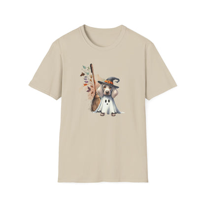 Unisex Softstyle T-Shirt - Adorable Weimaraner Witch Puppy