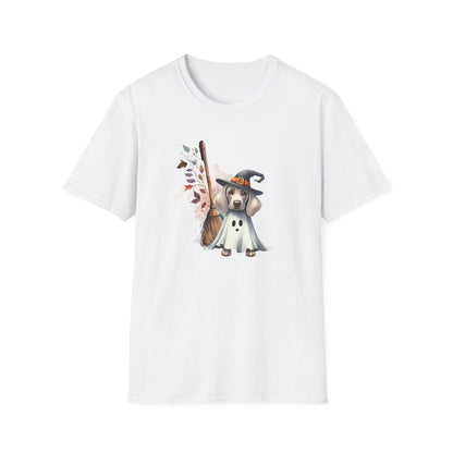 Unisex Softstyle T-Shirt - Adorable Weimaraner Witch Puppy