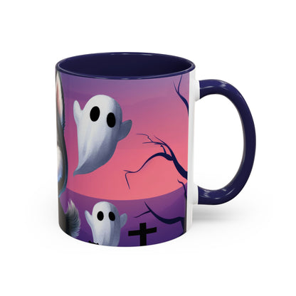 Halloween Accent Coffee Mug (11 oz) - Punisher Husky