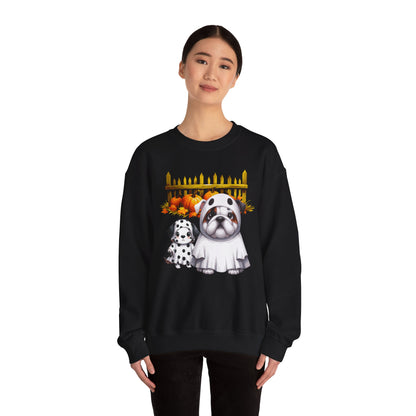 Unisex Heavy Blend™ Crewneck Sweatshirt - Bull Dog and Dalmatian Puppies