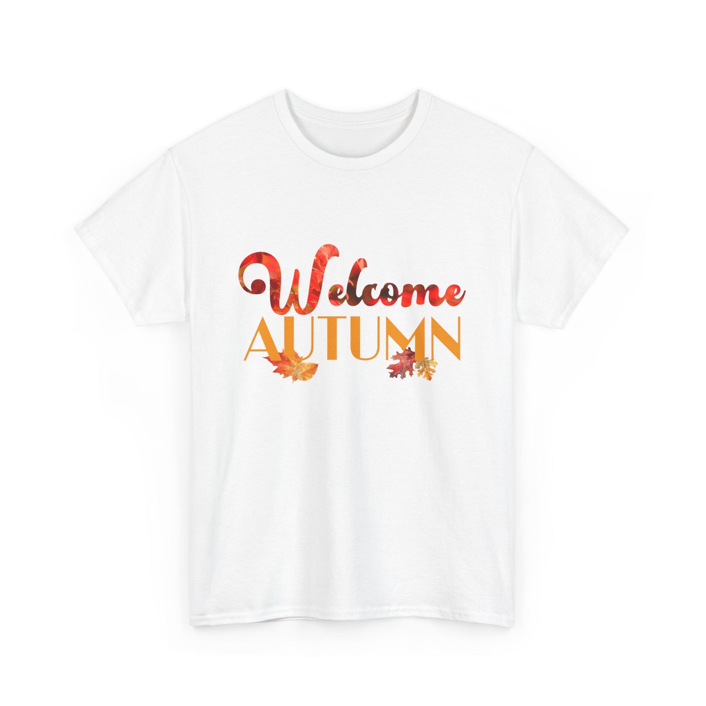 Welcome Autumn Leaves - Unisex Heavy Cotton Tee