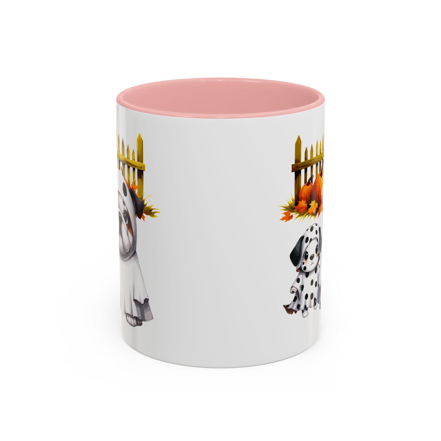 Halloween Accent Coffee Mug (11 oz) Bull Dog and Dalmatian Puppies