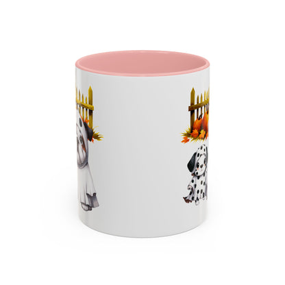 Halloween Accent Coffee Mug (11 oz) Bull Dog and Dalmatian Puppies