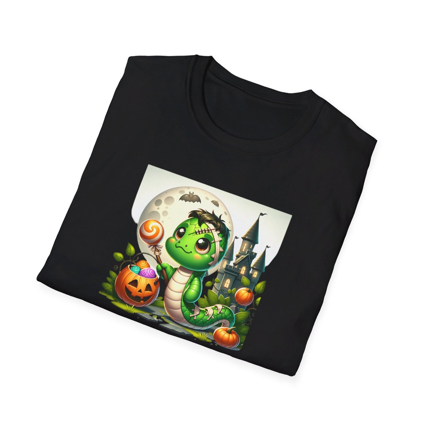 Halloween Snake T-Shirt - This cute baby Frankenstein snake is sure to instill cuteness overload instead of fear and terror.