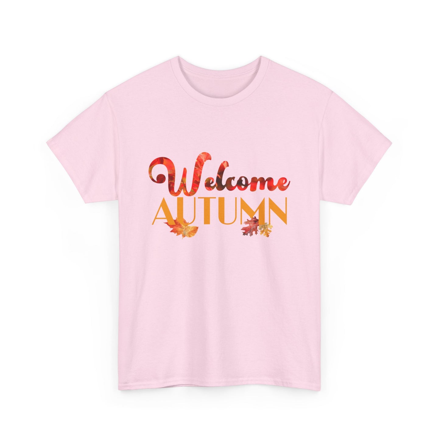 Welcome Autumn Leaves - Unisex Heavy Cotton Tee