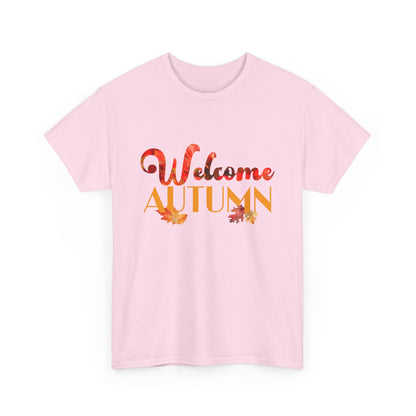 Welcome Autumn Leaves - Unisex Heavy Cotton Tee