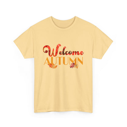 Welcome Autumn Leaves - Unisex Heavy Cotton Tee