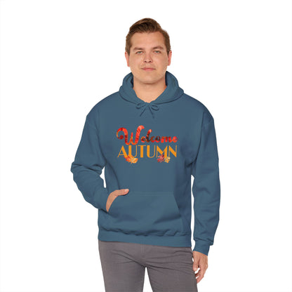 Welcome Autumn Leaves - Unisex Heavy Blend™ Hooded Sweatshirt