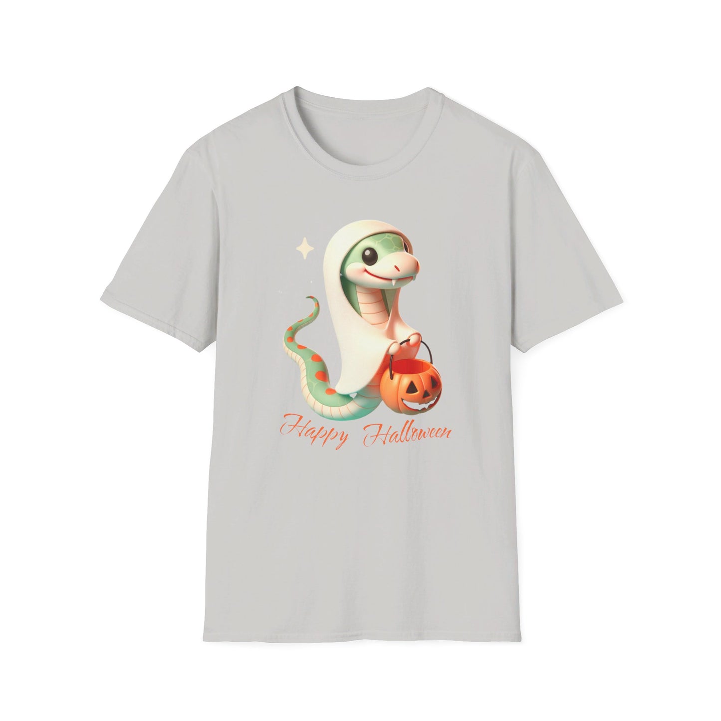 Halloween Snake T-Shirt - Adorable baby snake dressed in sheet is ready for some ghostly Trick or Treats.