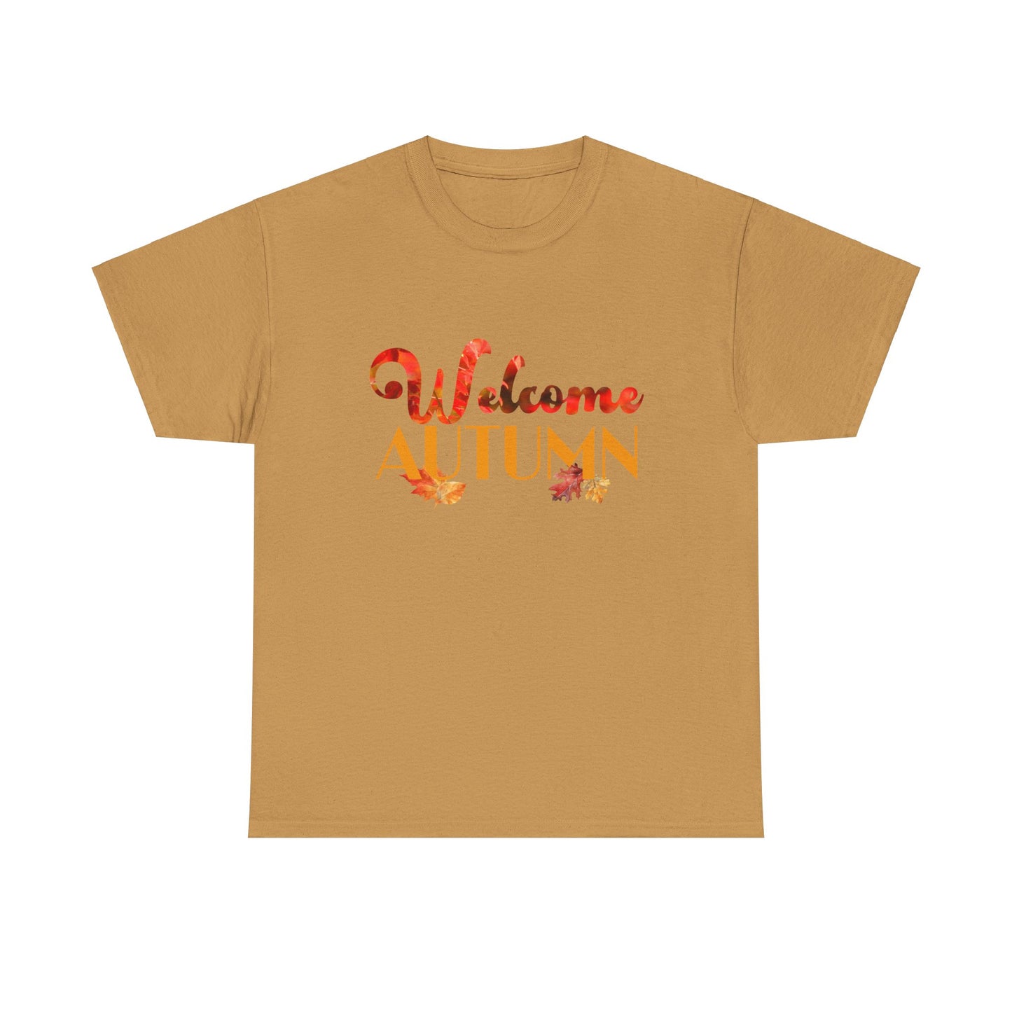 Welcome Autumn Leaves - Unisex Heavy Cotton Tee