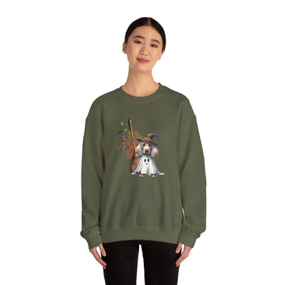 Unisex Heavy Blend™ Crewneck Sweatshirt - Weimaraner Witch Puppy