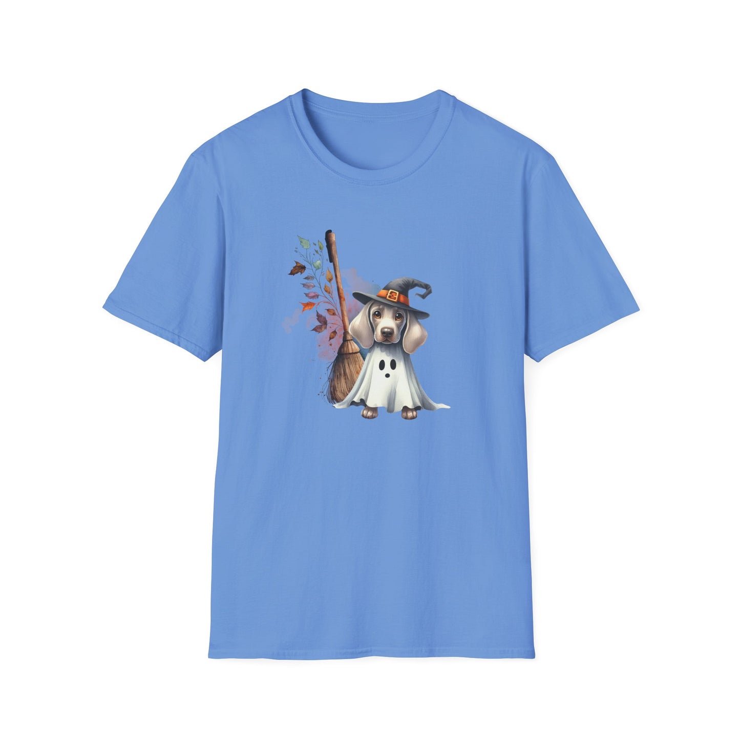 Unisex Softstyle T-Shirt - Adorable Weimaraner Witch Puppy