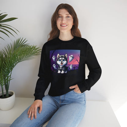 Unisex Heavy Blend™ Crewneck Sweatshirt Husky Ghost Punisher