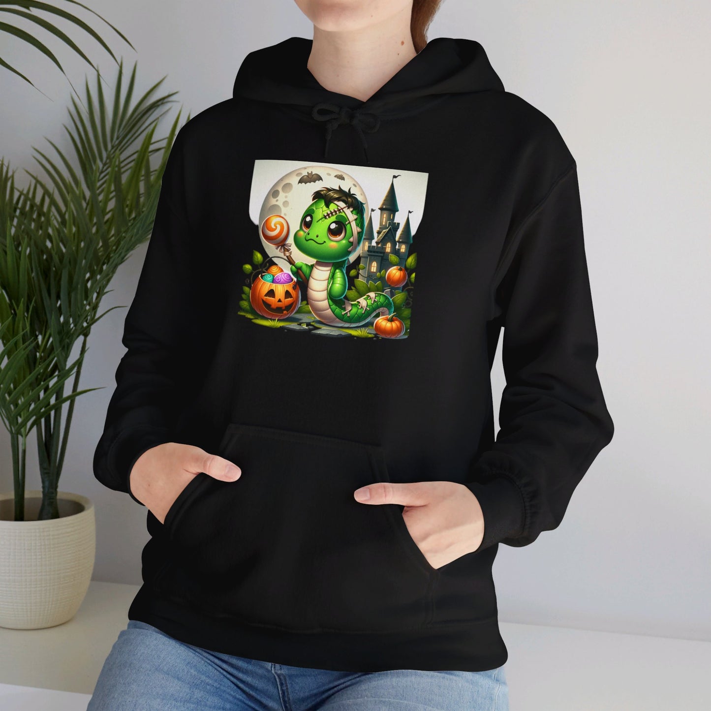 Baby Frankenstein Hooded Sweatshirt - This cute whimsical baby Frankenstein will surely endear you instead of creating fear and terror!