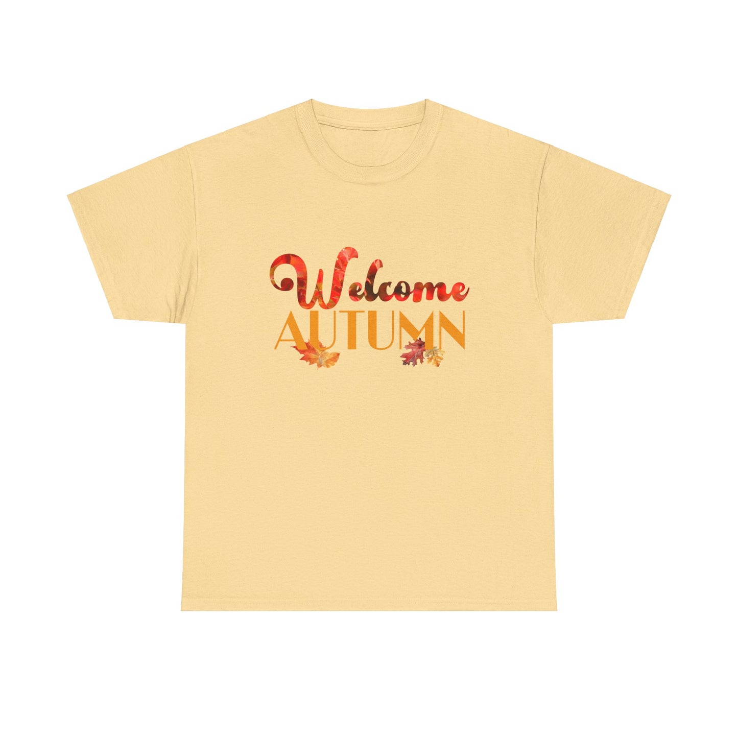 Welcome Autumn Leaves - Unisex Heavy Cotton Tee