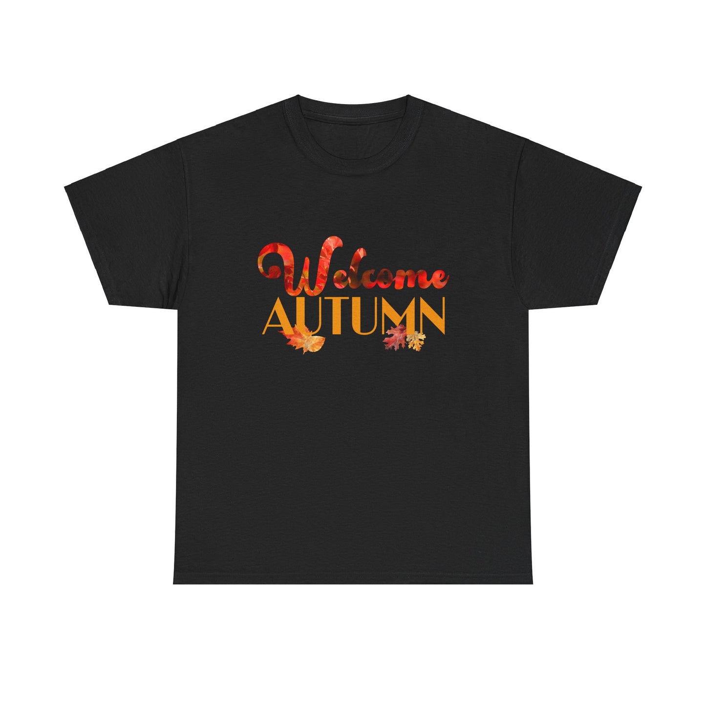 Welcome Autumn Leaves - Unisex Heavy Cotton Tee