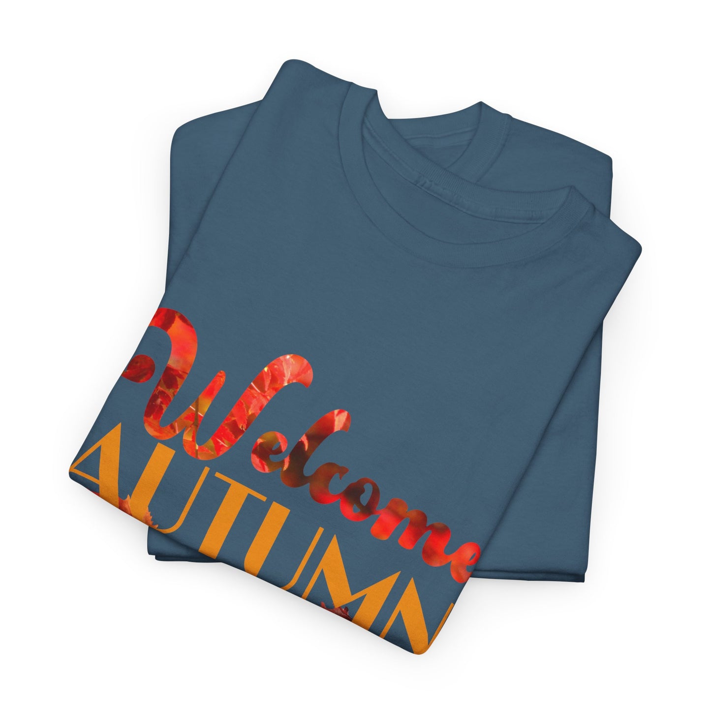 Welcome Autumn Leaves - Unisex Heavy Cotton Tee