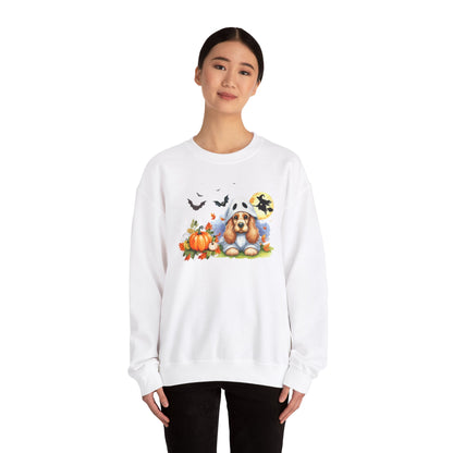 Unisex Heavy Blend™ Crewneck Sweatshirt - Cocker Spaniel Ghost Puppy