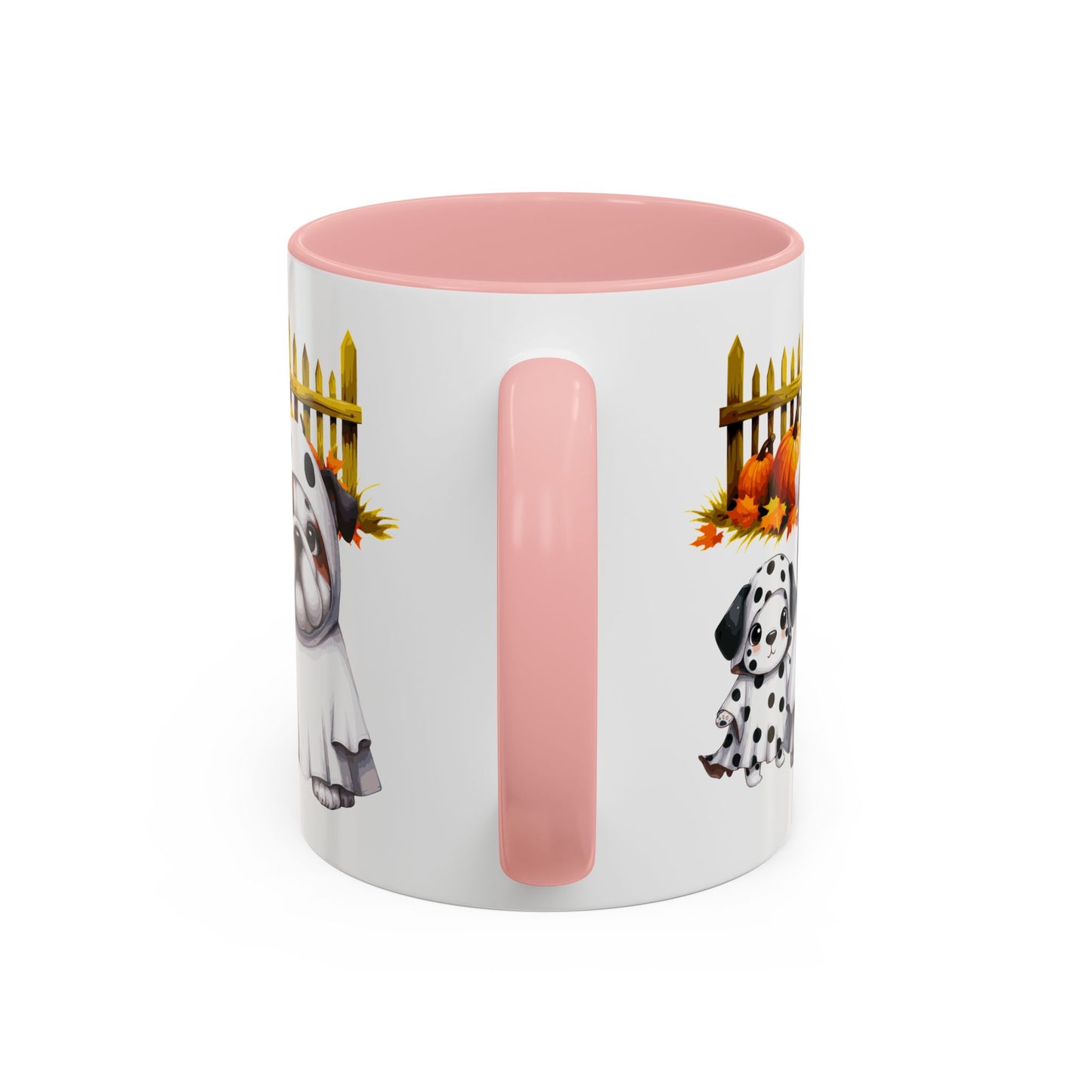 Halloween Accent Coffee Mug (11 oz) Bull Dog and Dalmatian Puppies