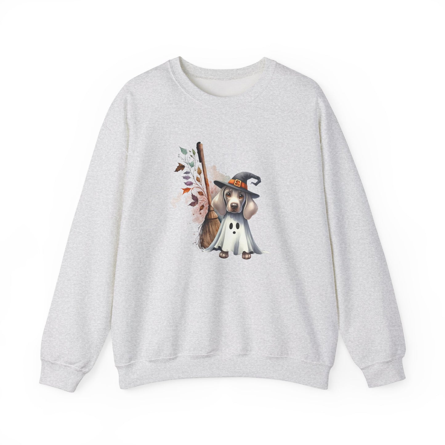 Unisex Heavy Blend™ Crewneck Sweatshirt - Weimaraner Witch Puppy