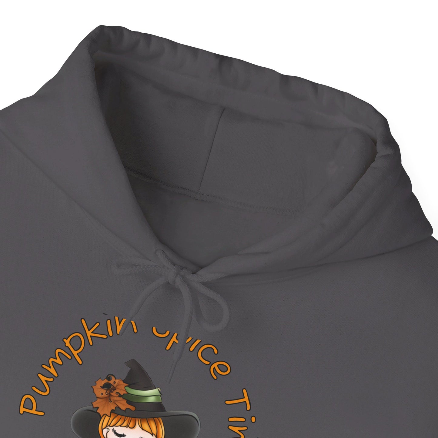 Pumpkin Spice Witch Hooded Sweatshirt - Keep warm this Fall wearing this Adorable Halloween Witch hoodie, who's enjoying her Pumpkin Spice