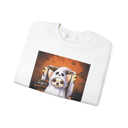 Unisex Heavy Blend™ Crewneck Sweatshirt - Chihuahua Ghost Puppy