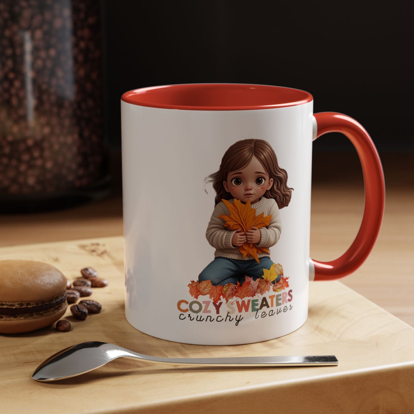 Cozy Sweaters and Crunchy Leaves - Accent Coffee Mug (11, 15oz)