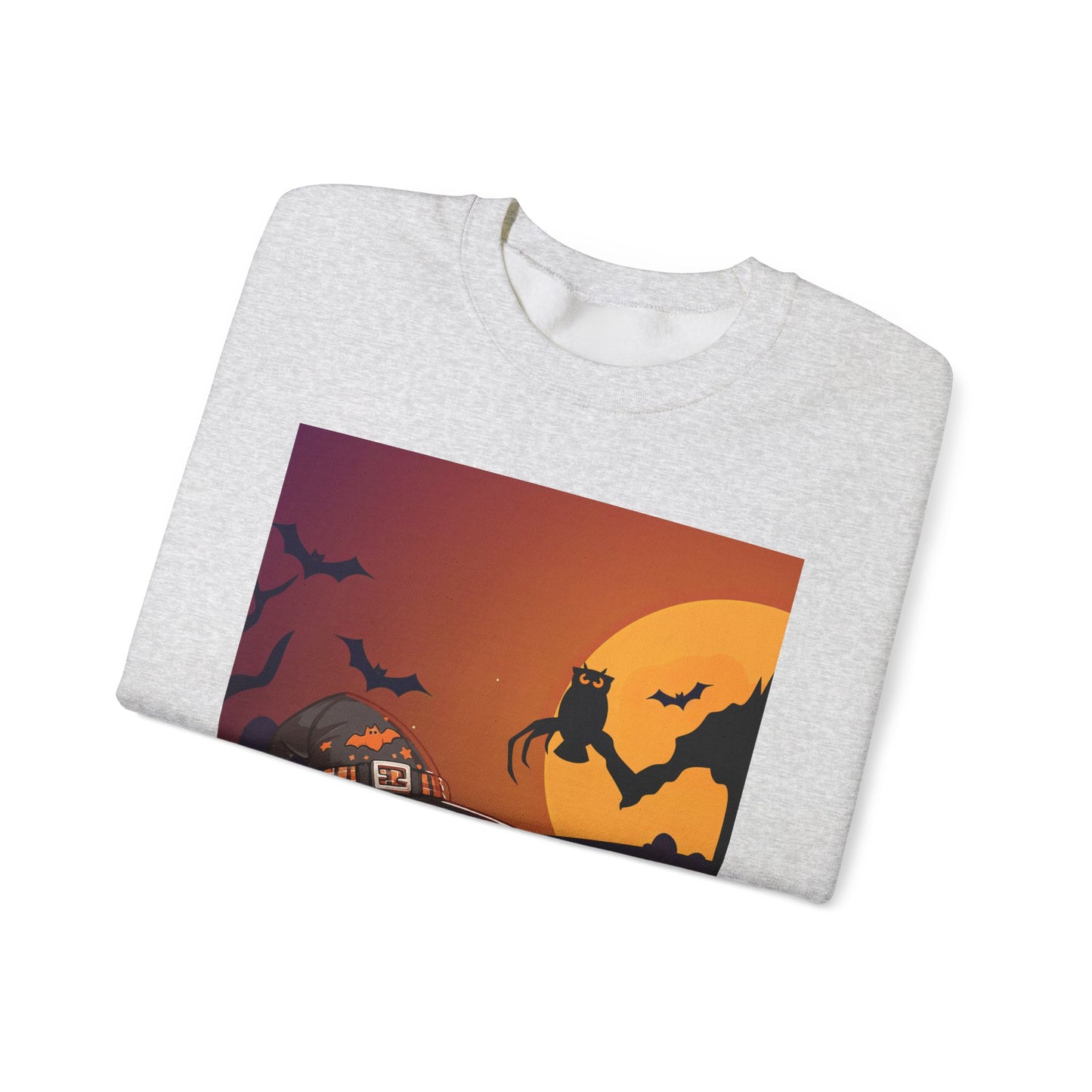 Unisex Heavy Blend™ Crewneck Sweatshirt - Pit Bull Pup and Pumpkins