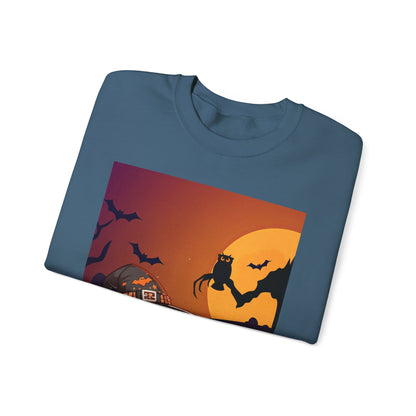 Unisex Heavy Blend™ Crewneck Sweatshirt - Pit Bull Pup and Pumpkins