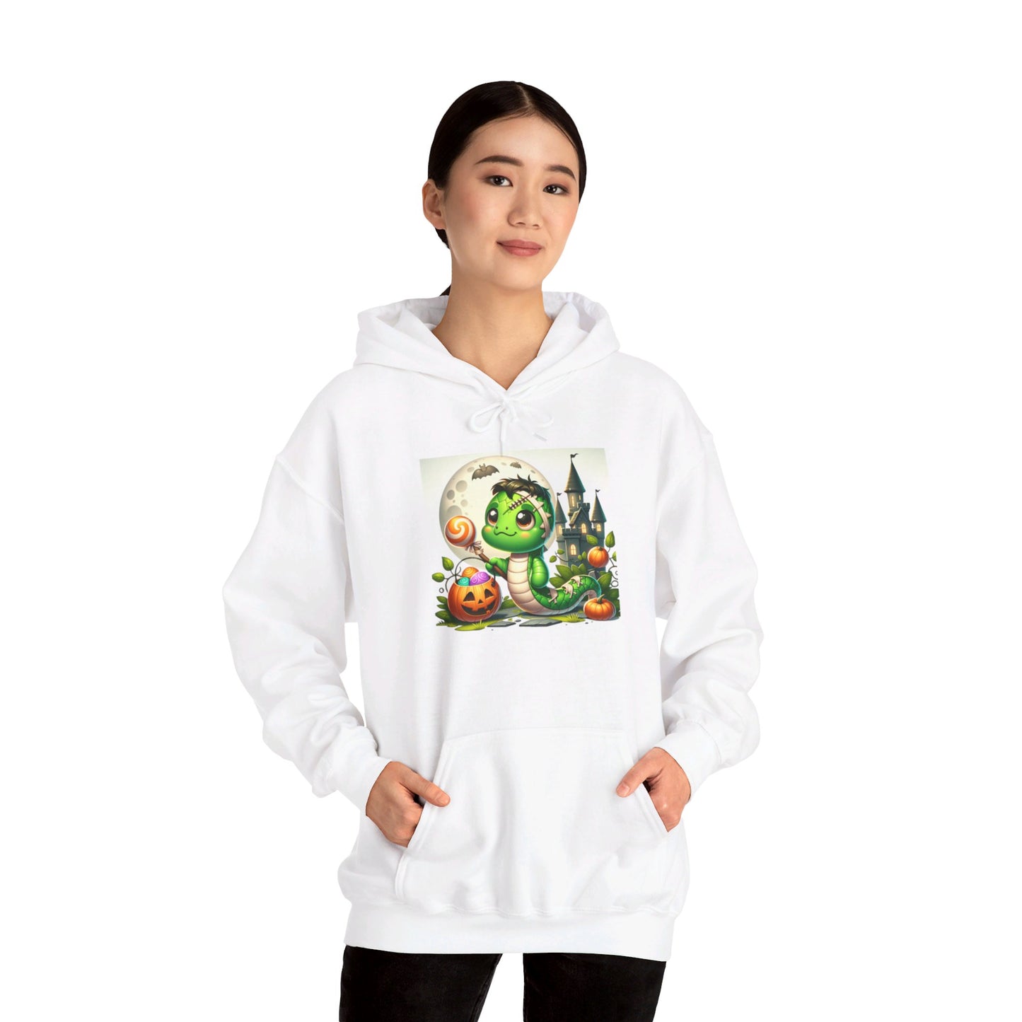 Baby Frankenstein Hooded Sweatshirt - This cute whimsical baby Frankenstein will surely endear you instead of creating fear and terror!